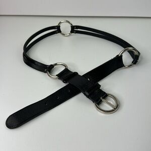 Landes Black Leather Belt - Italian Leather Canadian made